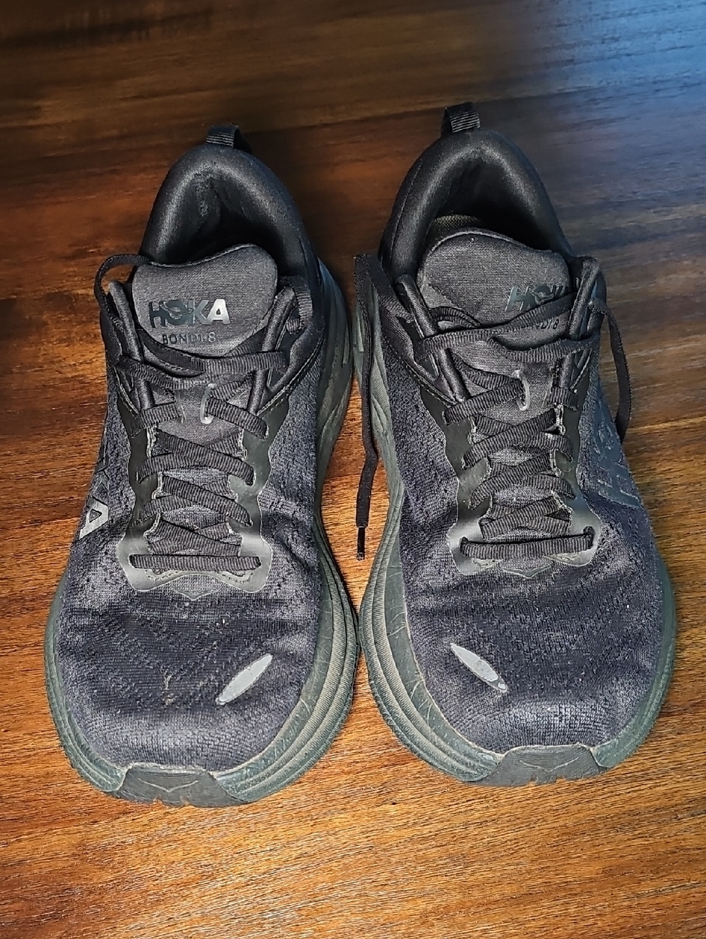 Hoka One One 10 4E 3X Wide Bondi 8 Men's Black Athletic Running Shoes Y26